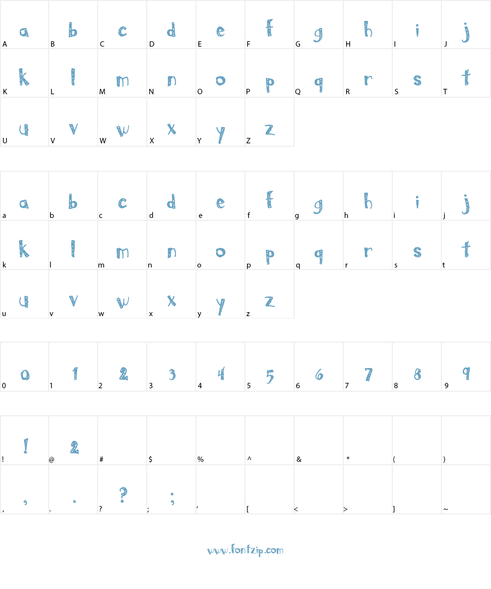 Lost In Lowercase Font Character